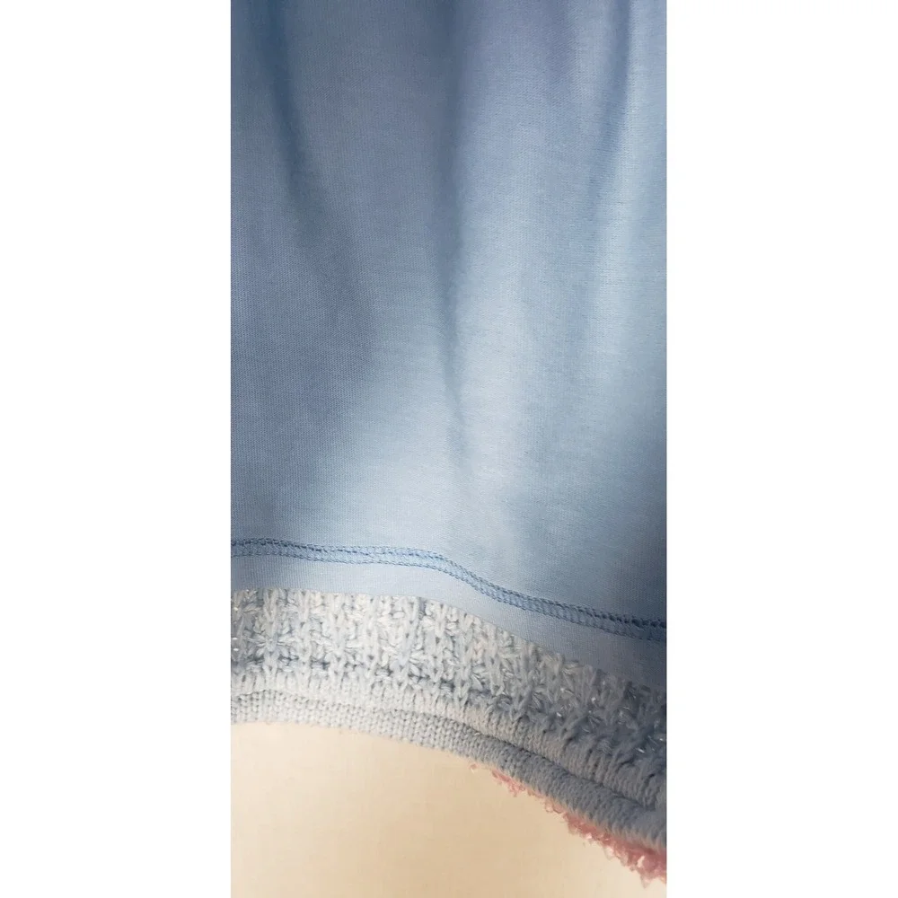 Angel's Face Baby Blue Pink Trim Knit Cardigan Skirt Set 3T 4T Easter Sunday‎
